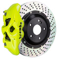 brembo m3 (e90/e92/e93) rear gt bbk 4 piston cast 380x28 2pc rotor drilled- fluo. yellow bmw m3 e92 e9x iconic garage