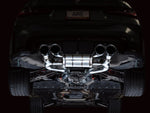 awe tuning switchpath cat-back exhaust for bmw g8x m3/m4 - chrome silver tips bmw m3 m4 g80 g82 g8x iconic garage