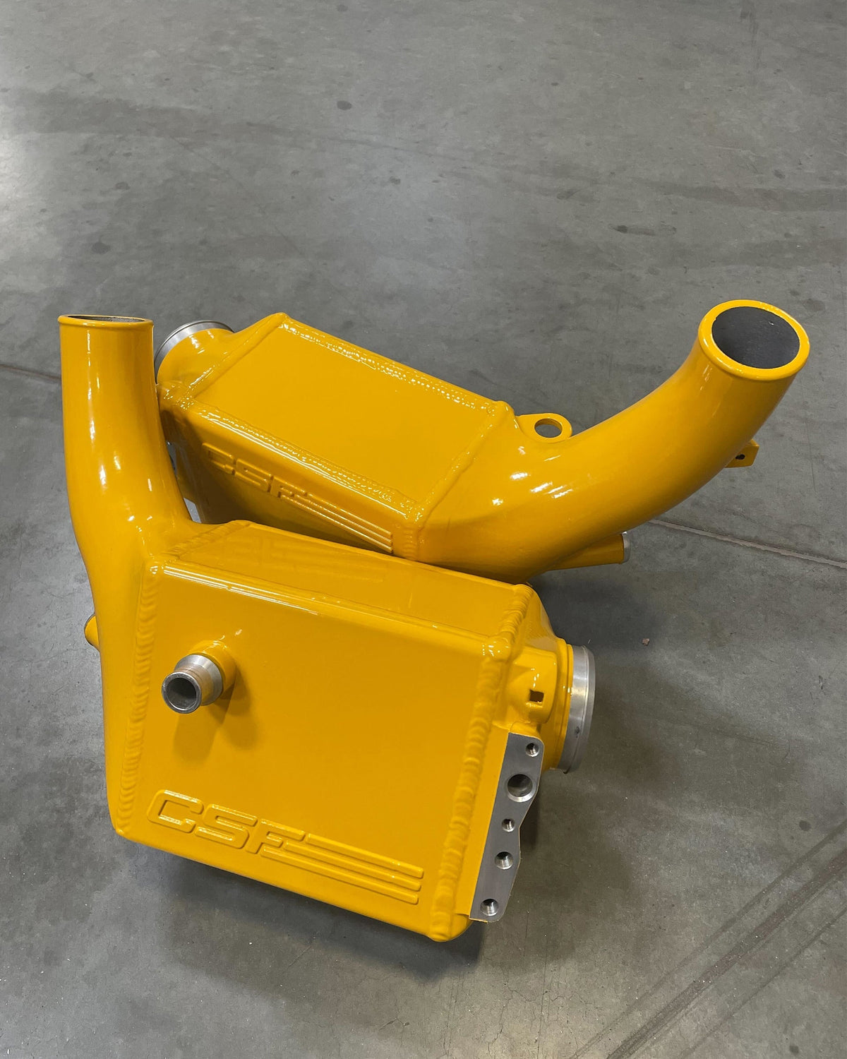 CSF 16-21 BMW M5 (F90) / 17-21 BMW M8 (F91/F92/F93) Twin Charge-Air-Cooler Set - Mustard Yellow - F92 M8 Coupe