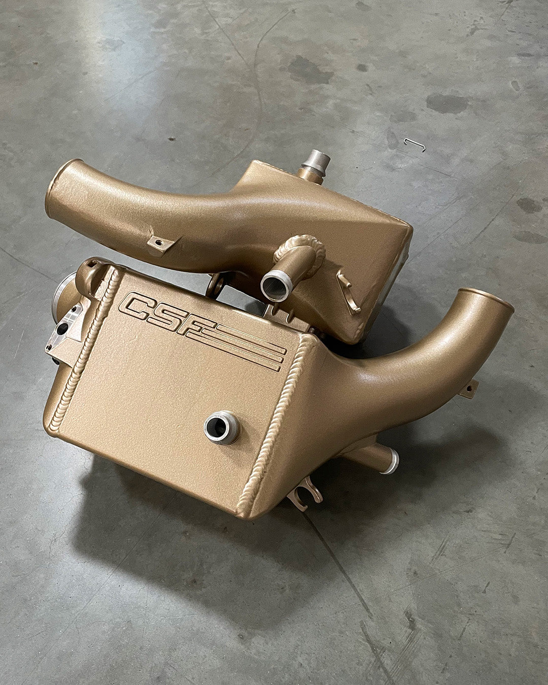 CSF 16-21 BMW M5 (F90) / 17-21 BMW M8 (F91/F92/F93) Twin Charge-Air-Cooler Set - Bismark Gold - F90 M5
