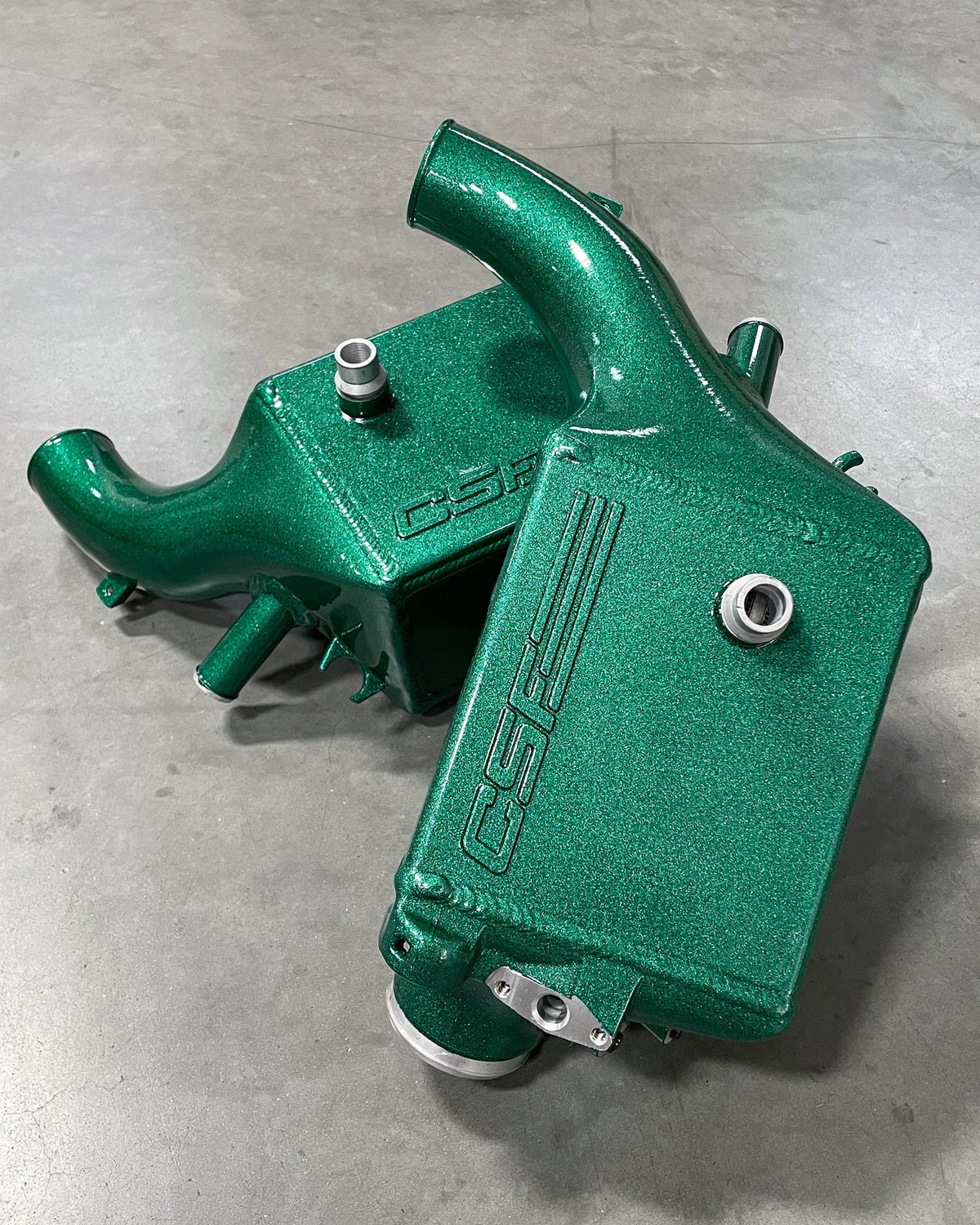 CSF 16-21 BMW M5 (F90) / 17-21 BMW M8 (F91/F92/F93) Twin Charge-Air-Cooler Set - Isle of Man Green - F93 M8 Gran Coupe