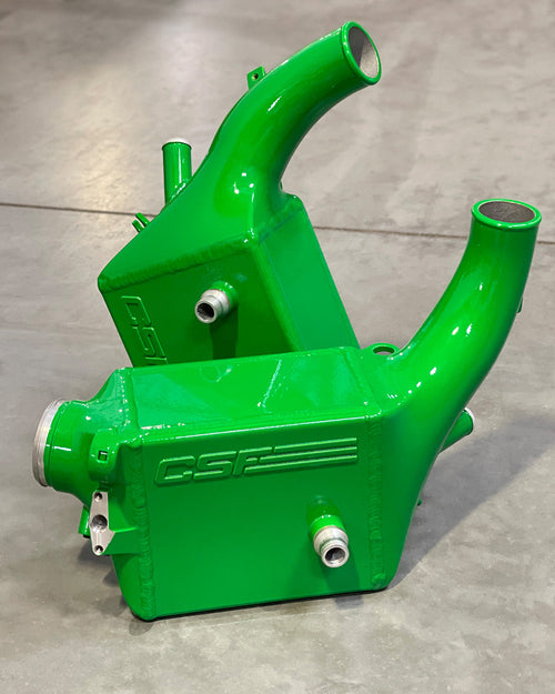 CSF 16-21 BMW M5 (F90) / 17-21 BMW M8 (F91/F92/F93) Twin Charge-Air-Cooler Set - Java Green - F93 M8 Gran Coupe
