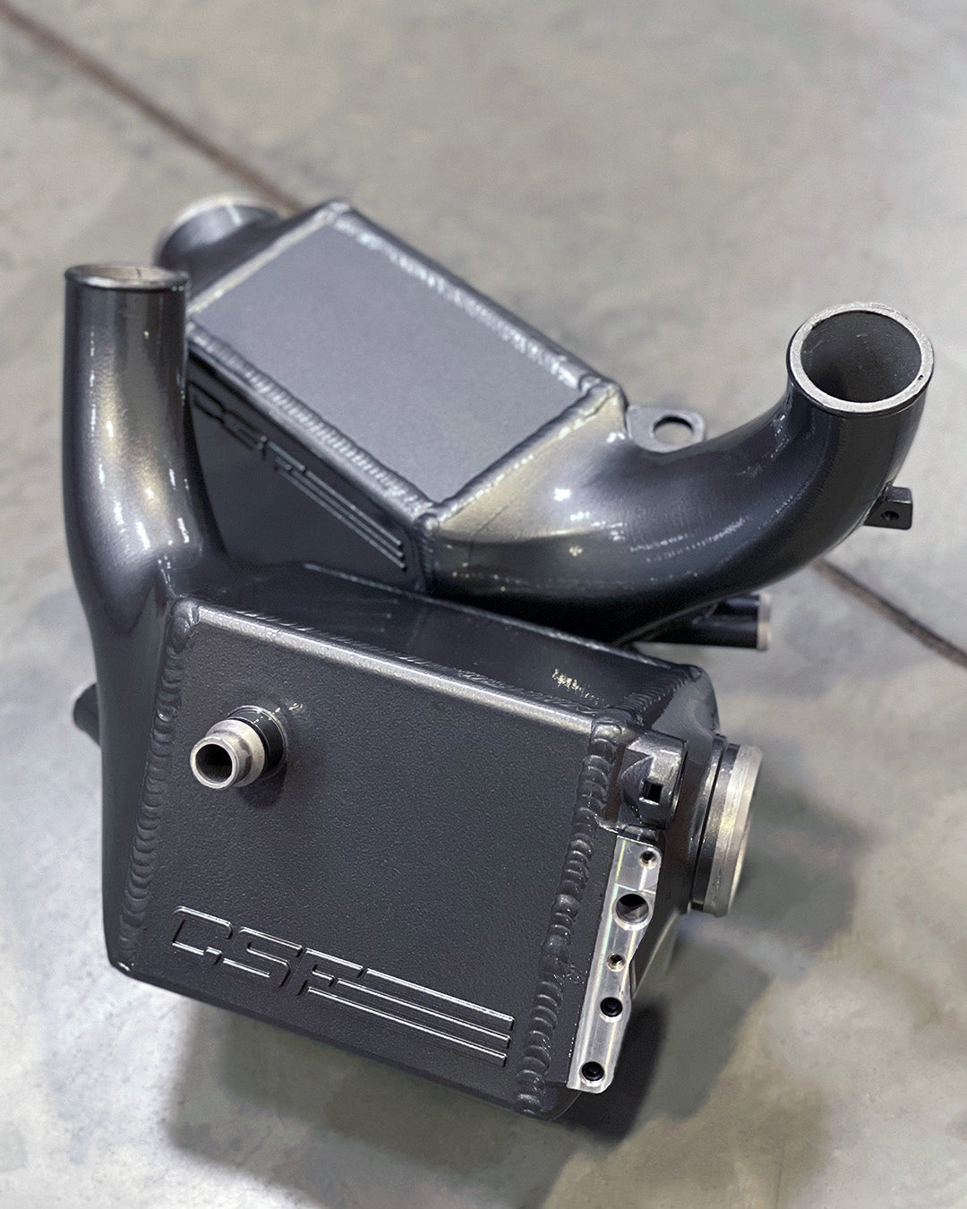 CSF 16-21 BMW M5 (F90) / 17-21 BMW M8 (F91/F92/F93) Twin Charge-Air-Cooler Set - Space Grey Gloss - F92 M8 Coupe