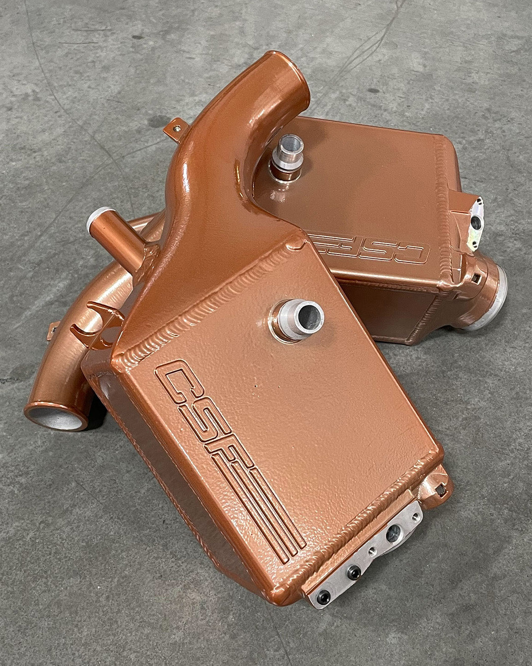 CSF 16-21 BMW M5 (F90) / 17-21 BMW M8 (F91/F92/F93) Twin Charge-Air-Cooler Set - Vintage Rose Gold - F93 M8 Gran Coupe
