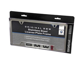 GENUINE BMW Polished Stainless Steel License Plate Frame 82120010395