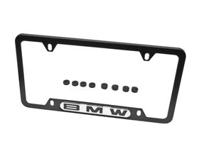 GENUINE BMW Black Stainless Steel License Plate Frame 82120010398