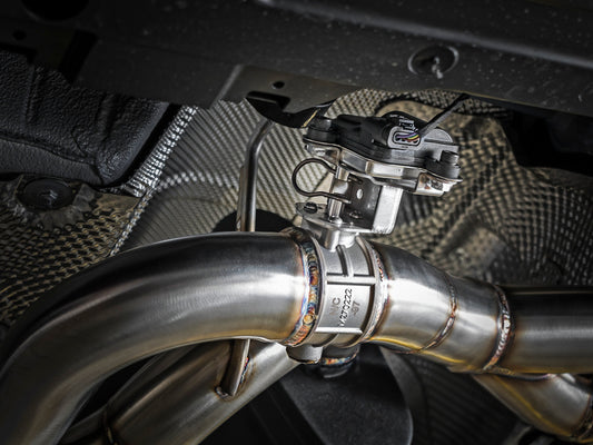 afe mach force-xp 2-1/2in stainless steel axle back exhaust w/cf bmw m3/m4 (f80/82/83) bmw m3 m4 f80 f82 f8x iconic garage