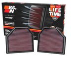 k&n replacement air filter for bmw m5/m6 4.4l v8 / 2015 m4/m3 i6 (2 per box) f8x bmw m3 m4 f80 f82 f8x iconic garage