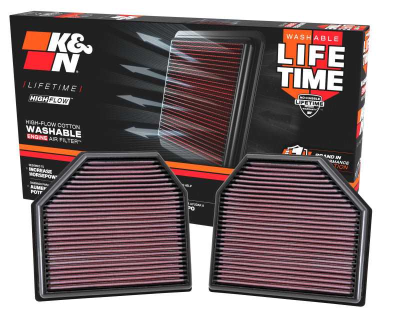 k&n replacement air filter for bmw m5/m6 4.4l v8 / 2015 m4/m3 i6 (2 per box) f8x bmw m3 m4 f80 f82 f8x iconic garage