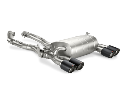 akrapovic bmw m3/m4 (f80/f82) slip-on line (titanium) (req. tips) bmw m3 m4 f80 f82 f8x iconic garage