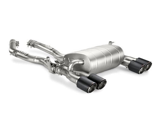 akrapovic bmw m3/m4 (f80/f82) slip-on line (titanium) (req. tips) bmw m3 m4 f80 f82 f8x iconic garage