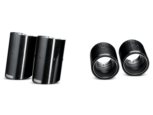 akrapovic bmw m3 (e90/e92/e93) tail pipe set (carbon) bmw m3 e92 e9x iconic garage