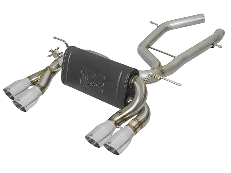 afe mach force-xp 2-1/2in ss axle back exhaust w/polished tips 15+ bmw m3/m4 (f80/f82) (tt) bmw m3 m4 f80 f82 f8x iconic garage