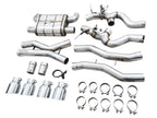 awe tuning switchpath cat-back exhaust for bmw g8x m3/m4 - chrome silver tips bmw m3 m4 g80 g82 g8x iconic garage