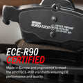 power stop bmw m4 euro-stop ece-r90 rear brake pads f8x bmw m3 m4 f80 f82 f8x iconic garage