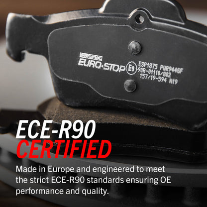 power stop bmw m4 euro-stop ece-r90 rear brake pads f8x bmw m3 m4 f80 f82 f8x iconic garage