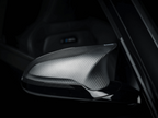 akrapovic 2014+ bmw m3 (f80) carbon fiber mirror cap set - matte bmw m3 m4 f80 f82 f8x iconic garage
