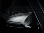 akrapovic 2014+ bmw m3 (f80) carbon fiber mirror cap set - matte bmw m3 m4 f80 f82 f8x iconic garage