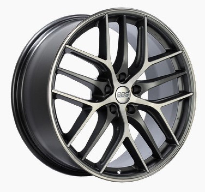 bbs cc-r 20x9.5 et42 5x112 satin graphite diamond cut polished rim protector