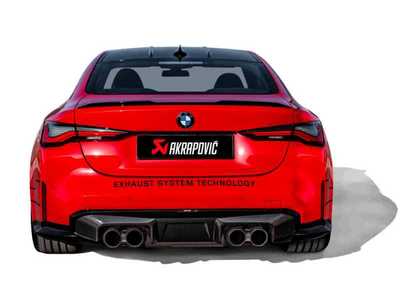 akrapovic bmw m3 (g80) / m4 (g82, g83) rear carbon fiber diffuser - high gloss black bmw m3 m4 g80 g82 g8x iconic garage
