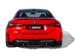 akrapovic bmw m3 (g80) / m4 (g82, g83) rear carbon fiber diffuser - high gloss black bmw m3 m4 g80 g82 g8x iconic garage