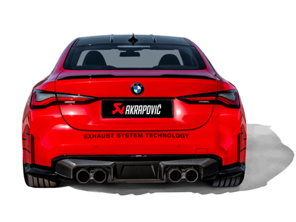 akrapovic bmw m3 (g80) / m4 (g82, g83) rear carbon fiber diffuser - high gloss black bmw m3 m4 g80 g82 g8x iconic garage