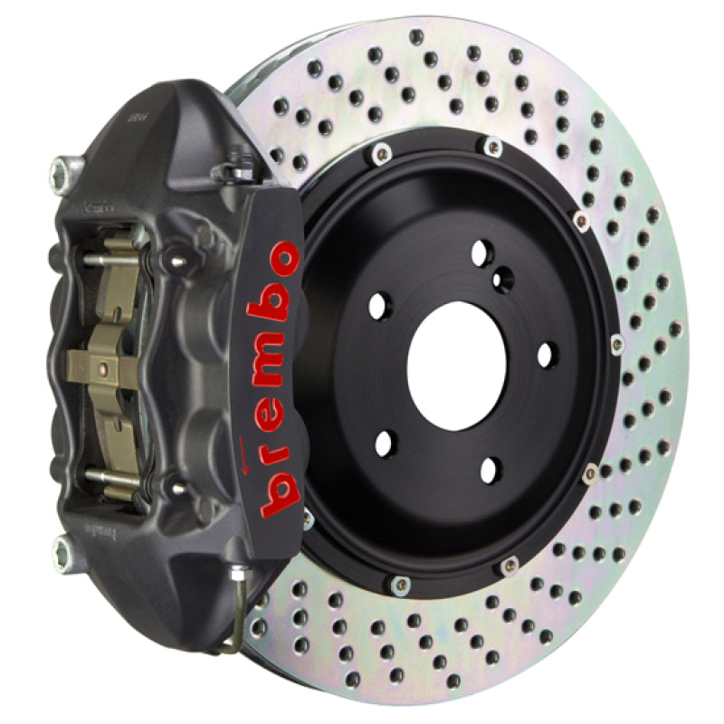 brembo m3 (e90/e92/e93) rear gts bbk 4 piston cast 345x28 2pc rotor drilled-black ha bmw m3 e92 e9x iconic garage