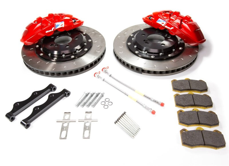 alcon 2015+ bmw m3 f80 380x32mm 4 piston rear brake upgrade kit - red bmw m3 m4 f80 f82 f8x iconic garage