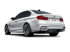 akrapovic bmw m3/m4 (f80/f82) slip-on line (titanium) (req. tips) bmw m3 m4 f80 f82 f8x iconic garage
