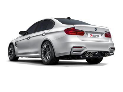 akrapovic bmw m3/m4 (f80/f82) slip-on line (titanium) (req. tips) bmw m3 m4 f80 f82 f8x iconic garage