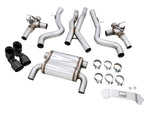 awe tuning bmw f8x m3/m4 switchpath cat-back exhaust - diamond black tips bmw m3 m4 f80 f82 f8x iconic garage