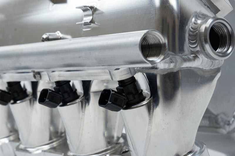 csf bmw m2/m3/m4 s58 comp & non-comp (g8x) charge-air cooler manifold - raw billet bmw m3 m4 g80 g82 g8x iconic garage