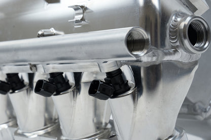 csf bmw m2/m3/m4 s58 comp & non-comp (g8x) charge-air cooler manifold - raw billet bmw m3 m4 g80 g82 g8x iconic garage