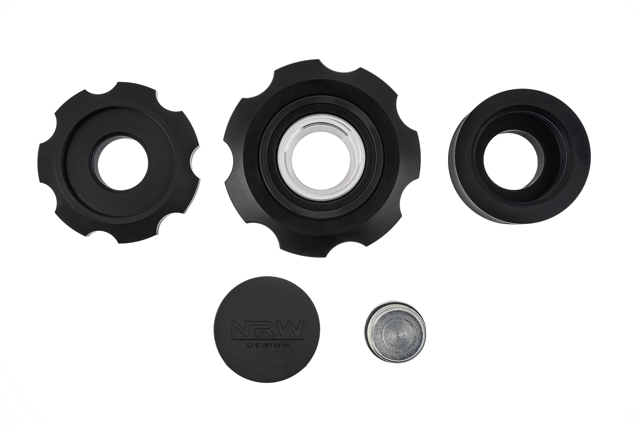The Ultimate BMW Billet Oil Cap - With -10 AN to ORB Swivel Fitting - NRW Design BMW performance part - Iconic Garage
