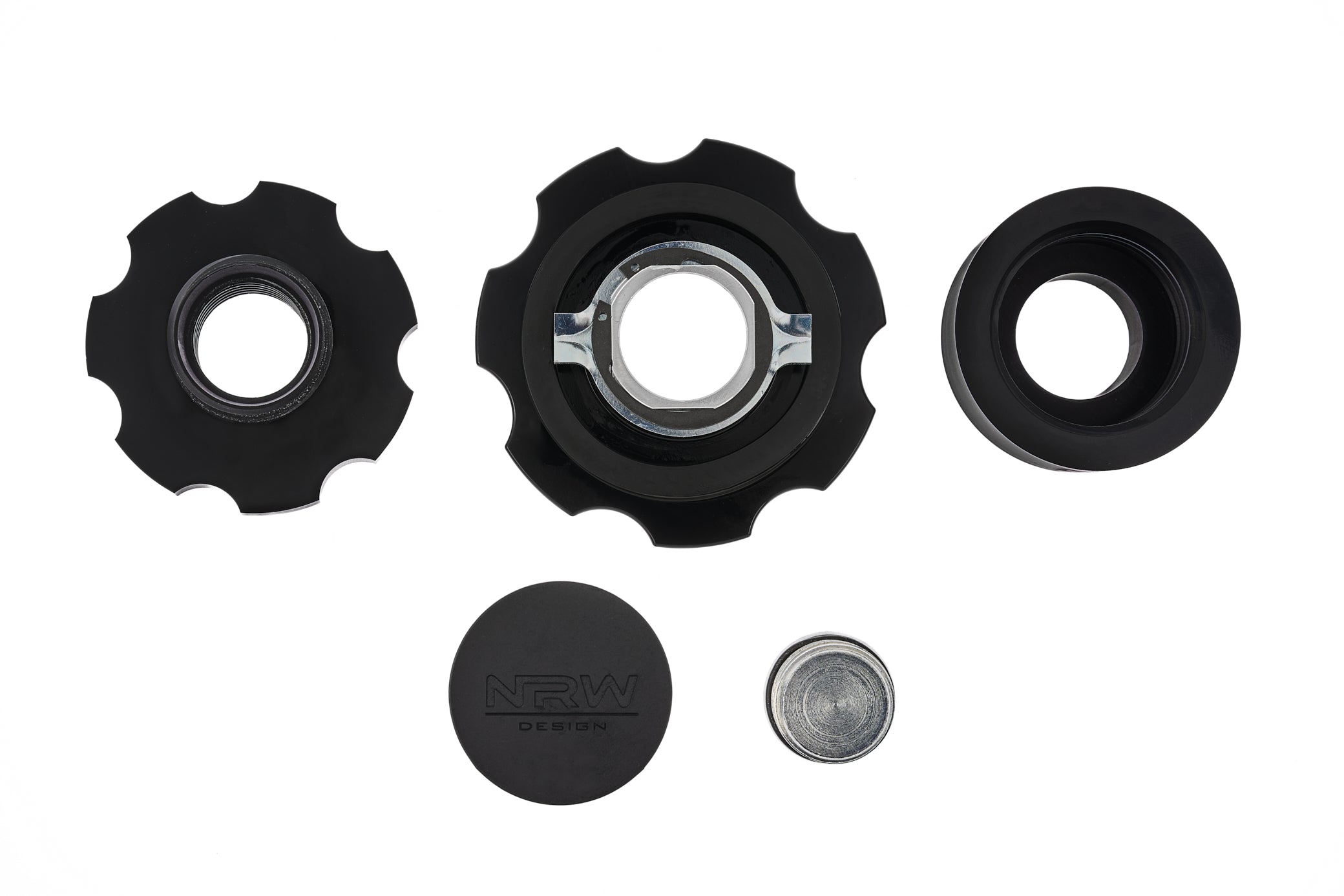 The Ultimate BMW Billet Oil Cap - With -10 AN to ORB Swivel Fitting - NRW Design BMW performance part - Iconic Garage