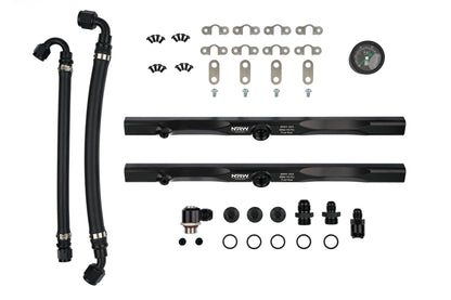 E9x S65 Billet Fuel Rail System - Stock Fuel System + Radium Fuel Gauge - NRW Design BMW performance part - Iconic Garage