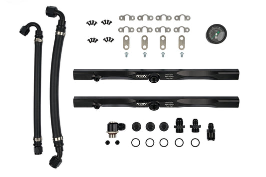 E9x S65 Billet Fuel Rail System - Stock Fuel System + Radium Fuel Gauge - NRW Design BMW performance part - Iconic Garage
