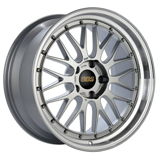 BBS LM 19x9.5 ET23 5x112 Diamond Silver Center / Diamond Cut Lip