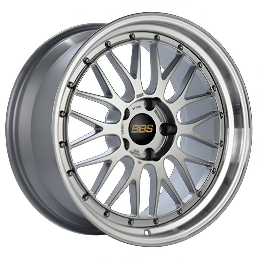 BBS LM 19x9.5 ET38 5x112 Diamond Silver Center / Diamond Cut Lip