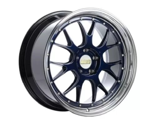 BBS LM 19x9.5 ET22 5x120 Navy Blue / Diamond Cut Lip