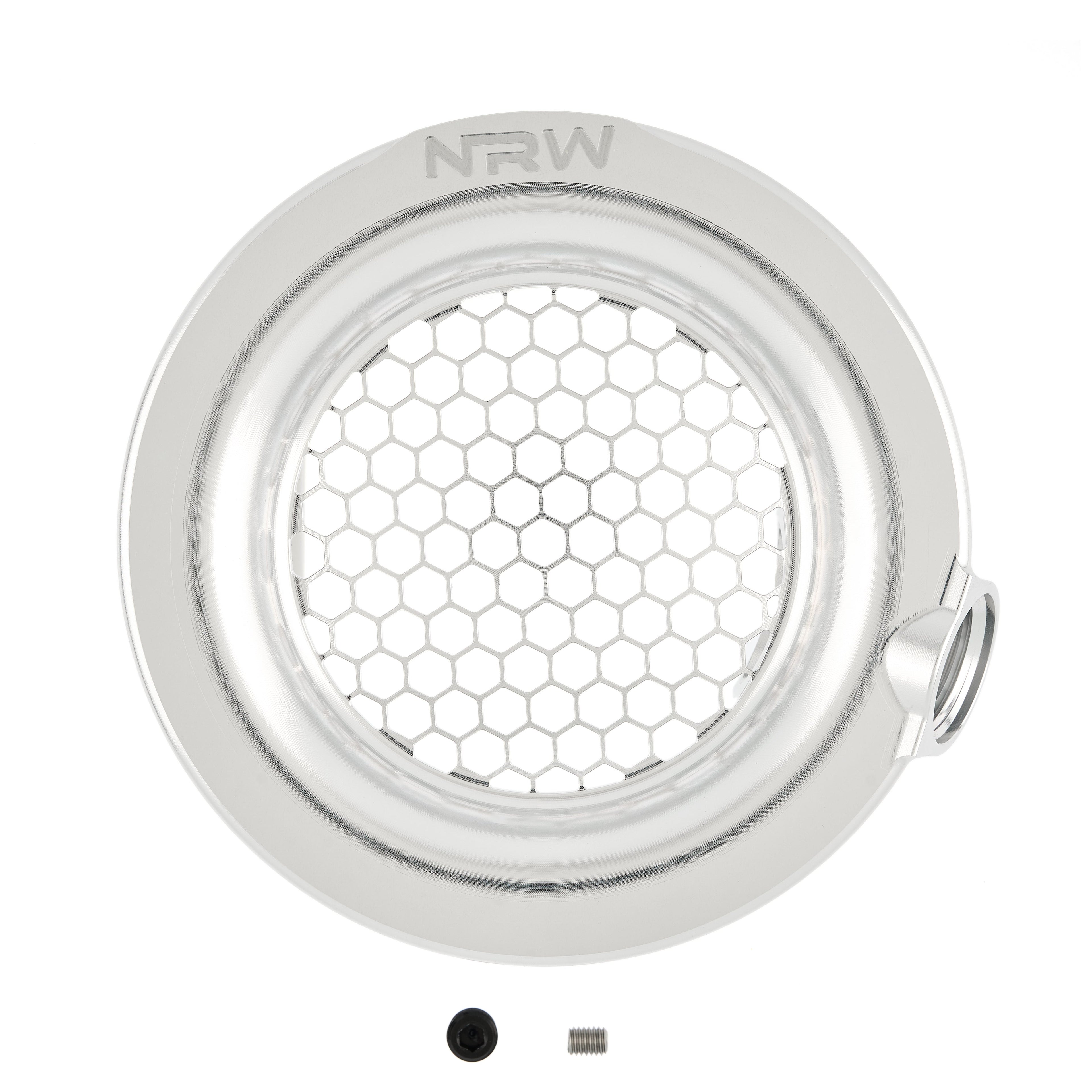 5" Single Turbo Velocity Stack with 1/8" NPT and 12AN Intake Port - Silver - NRW Design BMW performance part - Iconic Garage
