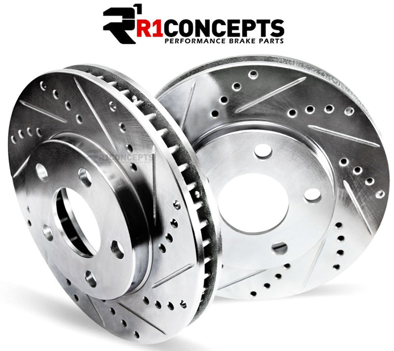 Right Front Drilled Black Brake Rotor - F87 M2