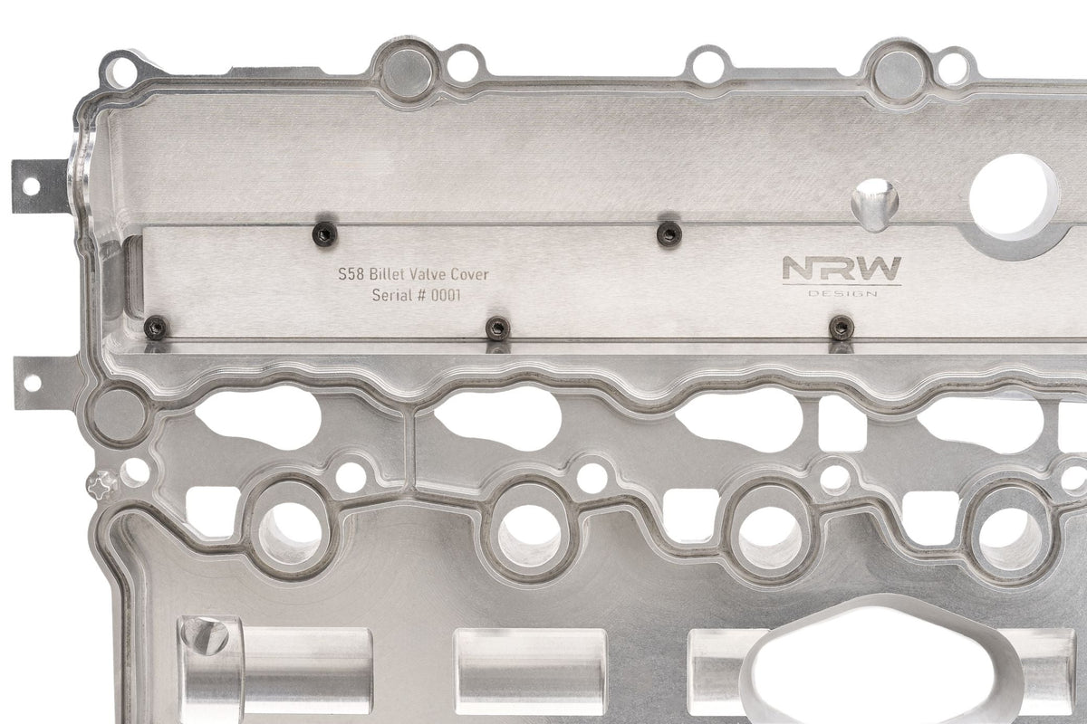 S58 Billet Valve Cover - With Swivel Fittings & Gasket Kit - NRW Design BMW performance part - Iconic Garage