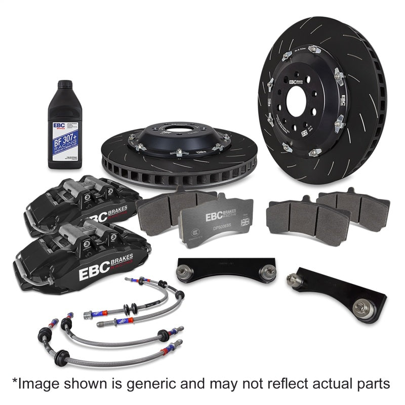 ebc racing bmw m3 (e90/e92/e82) black apollo-6 calipers 380mm rotors front big brake kit bmw m3 e92 e9x iconic garage