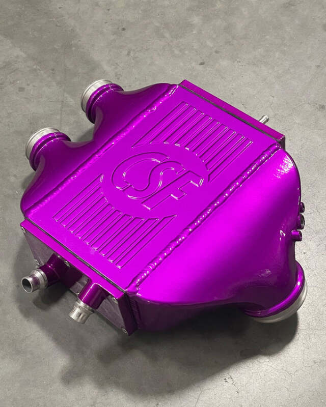 csf 2014+ bmw m3/m4 (f8x) top mount charge-air-cooler - violet metallic bmw m3 m4 f80 f82 f8x iconic garage