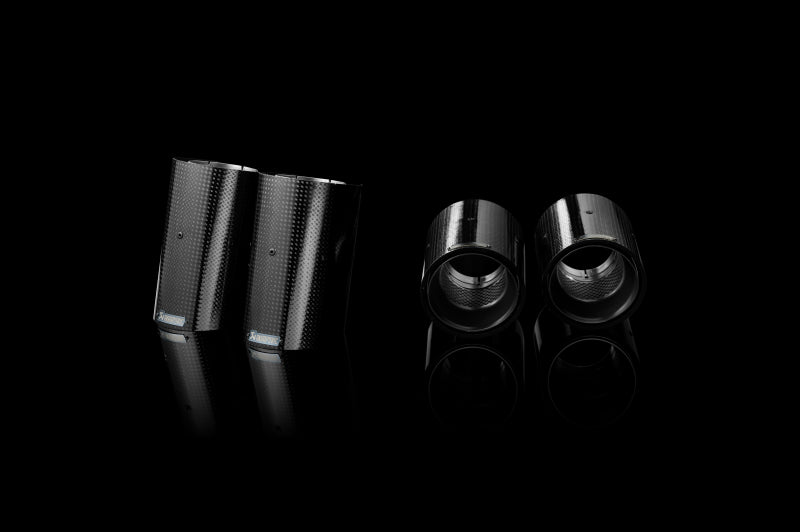 akrapovic bmw m3 (e90/e92/e93) tail pipe set (carbon) bmw m3 e92 e9x iconic garage