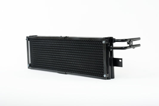csf bmw m3/m4 (g8x) transmission oil cooler w/ rock guard bmw m3 m4 g80 g82 g8x iconic garage
