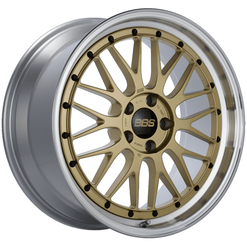 BBS LM 20x11 ET24 5x112 Gold Center / Diamond Cut Lip