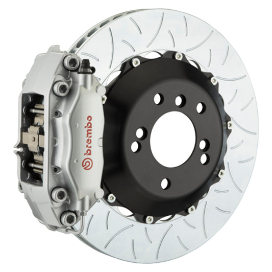 brembo m3 (e90/e92/e93) rear gt bbk 4 piston cast 345x28 2pc rotor slotted type-3-silver bmw m3 e92 e9x iconic garage