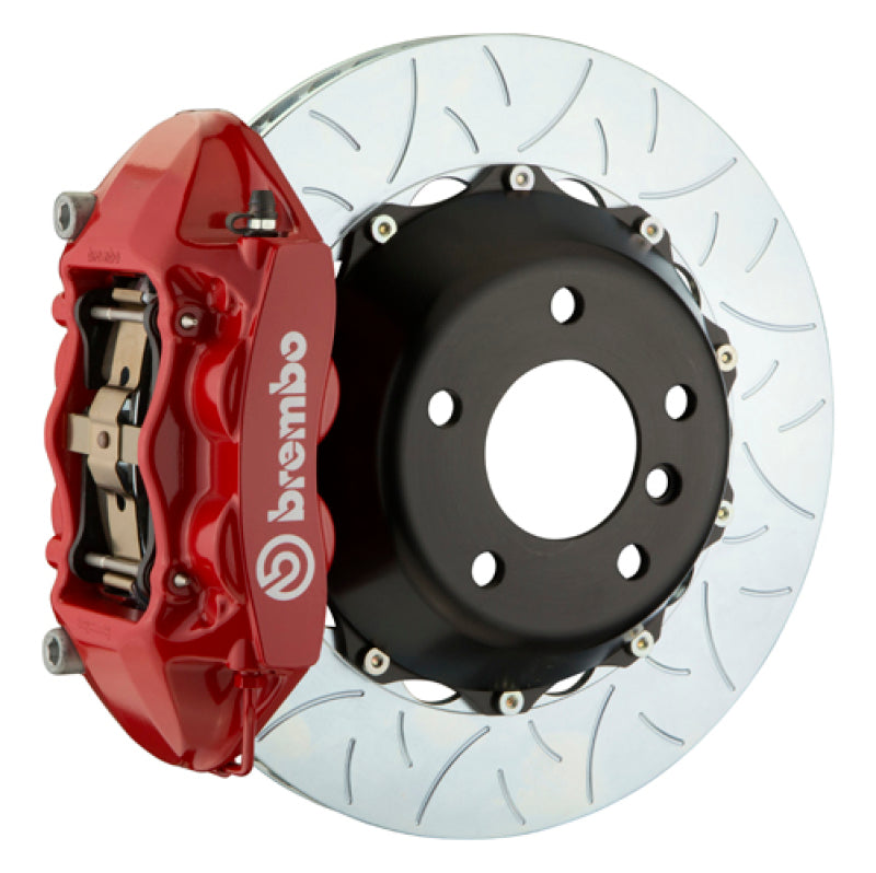 brembo m3 (e90/e92/e93) rear gt bbk 4 piston cast 380x28 2pc rotor slotted type-3-red bmw m3 e92 e9x iconic garage